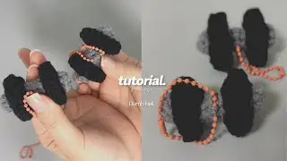 tutorial | 헬창 전용 덤벨 키링 만들기 💪🏻 | crochet dumbbell 🏋🏻