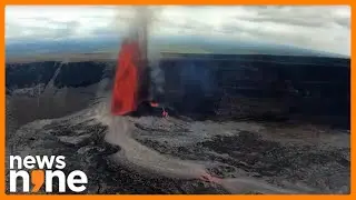 Aerial Footage Shows Hawaii's Kilauea Volcano Spewing Lava More Than 200 Metres High | News9