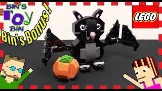 Halloween Season Lego Bat & Pumpkin Set! | Bins Bonus | Bins Toy Bin
