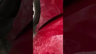 Interior Damage Revealed: Dent in Panel View