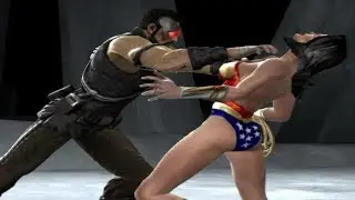 Mortal Kombat Vs DC Universe - Kano's Flip Grab On All Characters