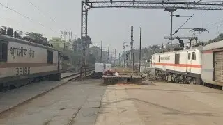 EPIC Parallel Departure! Durg–Puri Express vs Visakha Express at Bhubaneswar//Jaypurna Vlogs//#train