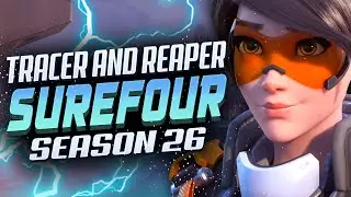 Surefour DPS Main - Reaper and Tracer gameplay! [ Overwatch Season 26 Top 500 ]