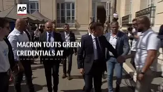 Macron touts green credentials at Marseille rally