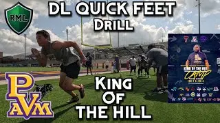 Defensive Line Quick Feet & Body Control Drill @ PVAMU  Football Camp w/ Coach Marshall