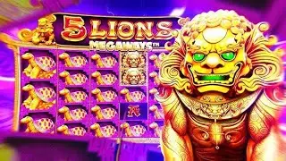 Hicimos 100 tiradas a la 5 Lions Megaways y as&iacute; nos fue.. 🔥🔥🔥😭😭😭