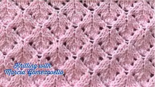 TEJIDOS A DOS AGUJAS: 128- Rombos 3D/ KNITTING WITH TWO NEEDLES: 3D Rhombuses