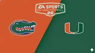 EA SPORTS College Football 26 (week four) Florida at Miami simulation.