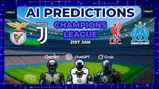 Grok v ChatGPT v Gemini - AI Football Predictions | Champions League Wednesday 21st January 2026