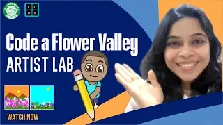 How to create a flower garden in Artist Lab | code.org | Coding for kids