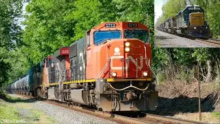 EMD Leaders! CN SD75I with Awesome Horn Plus CSX SD40-2 leader!