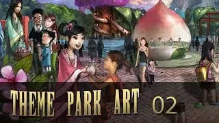 Theme Park Art 02: Peach Garden Process