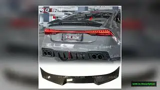 For 20192025 Audi A7 S7 RS7 C8 Bat Style Spoiler Carbon Fiber Material Trunk Lid Decoration Kit