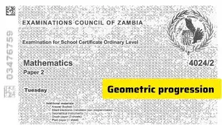 Geometric Progression Made Easy | Solving Exam Questions Step by Step #2025G12 Internal 