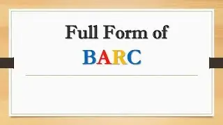 Full Form of BARC || Did You Know?