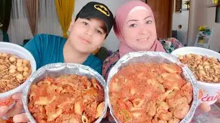 تحدى على طواجن المكرونه🥘 بالدجاج مع الكشرى والعقاب شلنى🙆