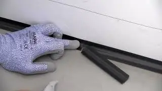 How to fit PVC cove former for vinyl flooring & wall?