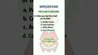 Part 1 PNP LAW AND HISTORY | NAPOLCOM EXAM REVIEWER | PNP ENTRANCE EXAMINATION