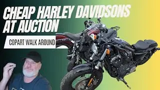 Motorcycle Auction,  Copart Walk Around,  Cheap Harley Davidson