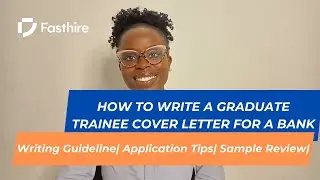How to Write a Bank Graduate Trainee Cover Letter with Sample | Cover Letter Sample #coverlettertips