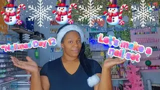 Nailmas Day 12 | Make a nail set with me | Icy Lavender Winter Press-On Set ❄️✨ (24pcs)