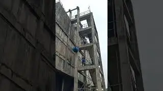 NTPC BARH COOLING TOWER MOTOR LIFTING BY MAN POWER WITH CHAIN BLOCK