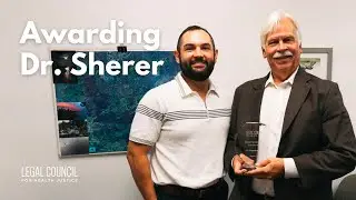 Dr. Renslow Sherer Accepts 2024 James Monroe Smith Founder Award