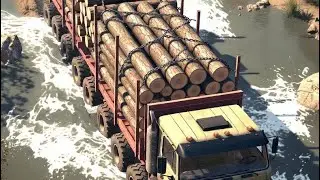  MudRunner Challenge: Repair & Refuel - Epic River Crossing with Heavy Cargo!
