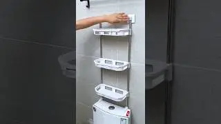 Wall mounted bathroom organiser rack self adhesive online available on Amazon Flipkart