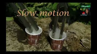 Amazing science experiment-Tuning forks with 2 cups of water (slow motion).