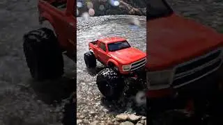 RC Truck Loses Control After Water Splash Blocks the View #RCTruck #CloseCall #RCOffroad #AlmostFail