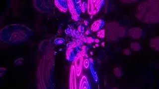 #shorts VJ #LOOP NEON Glowing Bubble #Abstract #Background Video 4k Pink Blue #ASMR Metallic Tunnel