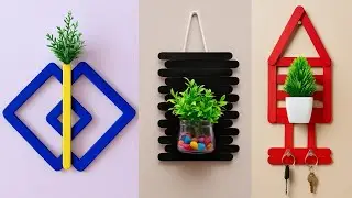 3 Easy Wall Hanging Craft Ideas with Ice Cream Sticks | DIY Home Decor