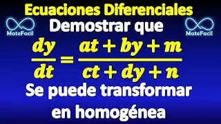 EDO coeficientes lineales, transformar en homogénea
