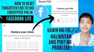 PAANO I-RESET ANG NALIMUTANG  PIN SA FACEBOOK LITE HOW TO RESET FORGOTTEN CHATPIN ON MESSENGER