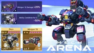 Supercharged Minigun 16 + Onyx! 🔥 Don&rsquo;t Miss These Temporary Power Boosts! 💥 Mech Arena