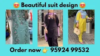 Beautiful embroidery suit designs 😍 | New collections is here 👆| Order now 👉 95924 99532 | 