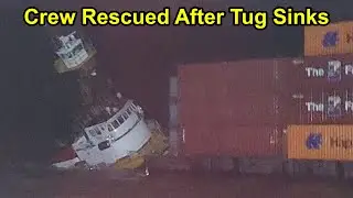 Argentine Responders Rescue Crew of Sinking Tug.