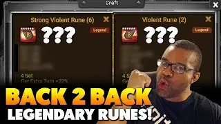 SUMMONERS WAR: CRAFTING 40 RUNES | BACK TO BACK LEGENDARY VIOLENT RUNES!