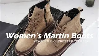 Fashion Winter Beige Street Wear Suede Flat Womens Boots 2021 Ankle Round Toe Boots
