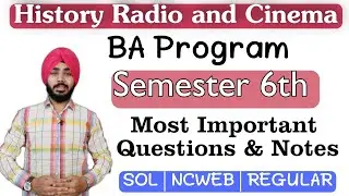DU-SOL Radio And Cinema in India | Semester 6th Notes Available | Delhi University| Jasmeet Classes