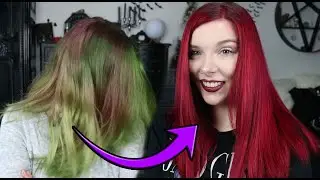 Vom Farbunfall zu BLUTROT (Haare tönen ohne Schäden, auswaschbar, vegan)