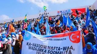 Thousands rally in Mogadishu in support of Somalia Turkey defense, economic cooperation
