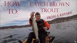 How to catch brown trout from a kayak!