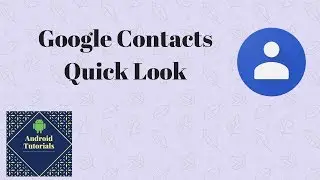 Google Contacts Quick Look