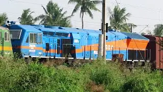 BAAZ Livery SGUJ WDP4 and Beautifull MALDA WDM3D ALCo | Freight Trains | Indian Railways