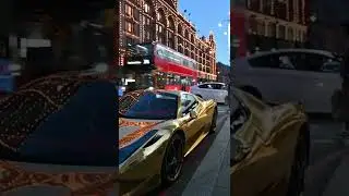 Chrome Gold Ferrari 458 Spider