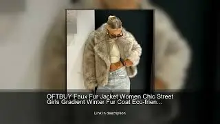 OFTBUY Faux Fur Jacket Women Chic Street Girls Gradient Winter Fur Coat Eco-friendly Fashion Fl