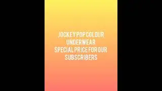 JOCKEY POP COLOUR UNDERWEAR||SPECIAL DISCOUNT FOR SUBSCRIBERS. #SHORTS
