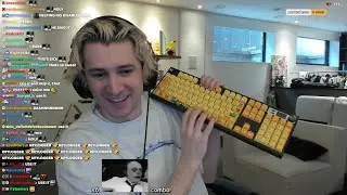 xQc получил персонализированную клавиатуру в подарок от зрителя на TwitchCon